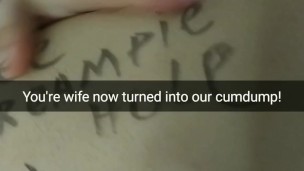 My wife now turned into cheap cumdump for strangers [Snapchat. Cuckold]