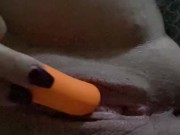 Hotwife small vibrator wet pussy