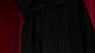 Graduation fail! Man's gown flies open and naked body and big dick is exposed during ceremony 
