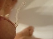 Pissing in shower