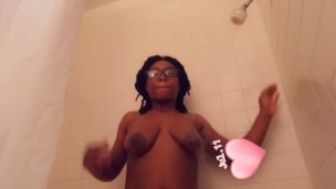 Titty Tease In Shower 