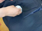 夏服OLのスカートに背後からぶっかけ cum onto office skirt 16/16