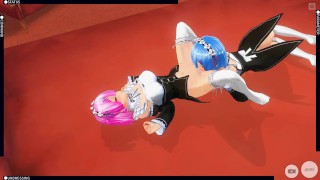 3D HENTAI Рэм и Рам из аниме Re:Zero кончают вместе - RedTube