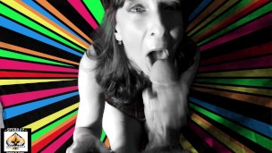 Sexy Granny Groovy Blowjob Shows Cum Swallows