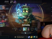 Stimulation in ass and pussy while playing League of Legends #14 Luna