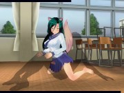3D HENTAI neko schoolgirl cums from a big dick 9/16