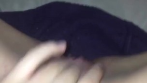 my horny lesbian girlfriend fingers herself ROUGH thinking about me