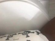 Black ABDL pissing after holding for a hour