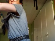 Kitchen Strip And Piss After Work 2/16