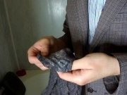 Горячая жена пришла с вечеринки в трусиках в сперме, ее куколд обнаружил их и хорошо выебал в жопу! 4/16