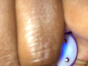 Making my ebony bitch squirt