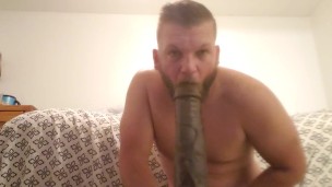 Gay white boy sucks huge black cock