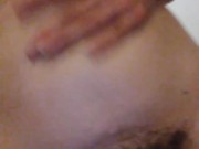 SHORT CLIP! Sexy Hairy Pussy Flatulent Gassy Farting Camgirl Gives you a Small Stinky Smelly Fart