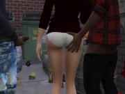 DDSims - MILF gets fucked by homeless men while husband watches - Sims 4