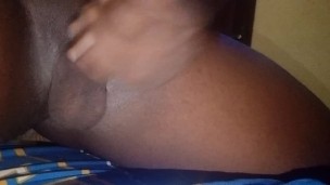 Stroking my big dick when my girlfriend isn't aroumd