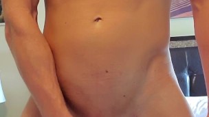 Jacking off with cum shot