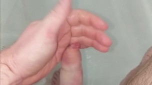 Jerking off in the shower