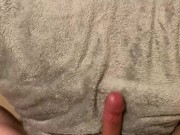 Humping soft blanket until handsfree cumshot