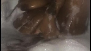 Ebony In A Bubble Bath