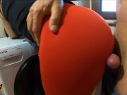 Step Mom in leggings teases and lets her Stepson touch, rub and cumshot on ass (over pants)1 6/16