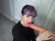 Arm Sized Dildo Hard Deepthroat Gagging Extreme Hardcore Spitty Mess