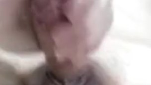 paja con lubriante y semen a chorro