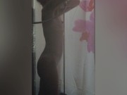 Solo fit girl take a shower