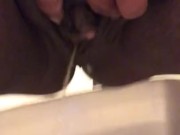 Peeing in a litter box at work 