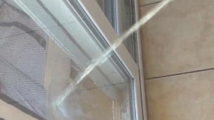 Sliding Glass Door Pee