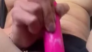 Doggy dildo play