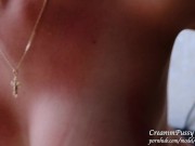 Sex for accommodation: a beauty with big tits sucks and fucks, climax on the pussy 10/16