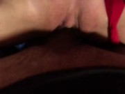 Red headed slut in lingerie reverse cowgirl pov