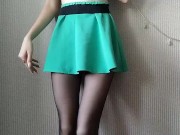 step brother touching my ass in black pantyhose and spanking 6/16