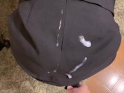 リクルートスーツを着た嫁と着衣セックス cum onto office skirt 14/16