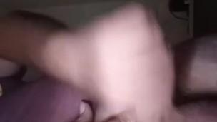Jacking and Cumming all over table while watching porn straight guy