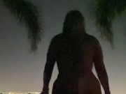 Midnight outdoor ass fucking 