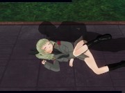 3D HENTAI Girl tanker fucks in the garden 5/16