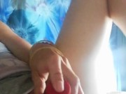 Milf masturbates w pink dildo 10/16