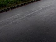 Naked in road 