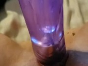 cumming on my dildo 