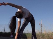 Close Up Feet While Doing Yoga With Viva Athena During Covid-19