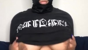 Masked big titty drop