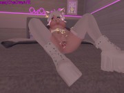 Shy Catgirl puts on a show for you ❤️Solo Masturbation in Virtual Reality [VRchat] 3d hentai camgirl 15/16