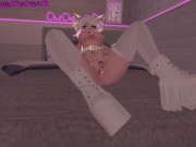 Shy Catgirl puts on a show for you ❤️Solo Masturbation in Virtual Reality [VRchat] 3d hentai camgirl 16/16