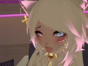 Shy Catgirl puts on a show for you ❤️Solo Masturbation in Virtual Reality [VRchat] 3d hentai camgirl 2/16