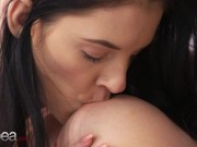 Lesbea Euro teen lesbians Lucette Nice and Anie Darling romantic pussy licking 4/16