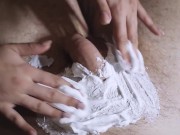 Gentle shaving of the penis  2/16