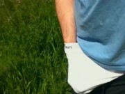 Quick outdoor wank while cycling from work 4/16