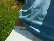 Quick outdoor wank while cycling from work 5/16