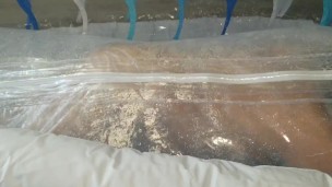 PVC body bag lotion bath plastic heels body suit